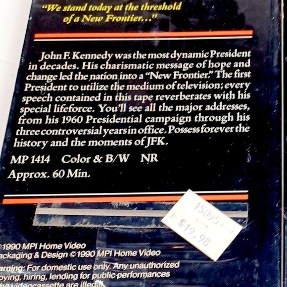 Speeches of John F Kennedy and Robert F Kennedy 2 VHS Tapes New Sealed Vtg 1990 - Picture 3 of 7